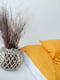 Комплект однотонної постільної білизни з льону у помаранчевому кольорі "Шафран" | 6502866 | фото 4