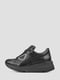 Кроссовки черные с логотипом бренда | 6503043 | фото 2