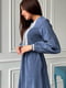Сукня А-силуету синя з мереживом | 6503075 | фото 3
