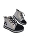 Ботинки черно-серебристого цвета | 6503463 | фото 2