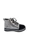 Ботинки черно-серебристого цвета | 6503463 | фото 4