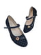 Туфли черно-синие с принтом | 6503687