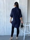 Блуза-туніка синя із дизайнерською вишивкою “Колоски” | 6505294 | фото 8