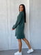 Сукня-туніка оверсайз з подовженою спинкою зелена | 6505318 | фото 2
