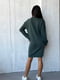 Сукня-туніка оверсайз з подовженою спинкою зелена | 6505318 | фото 9