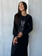 Сукня чорна з дизайнерською вишивкою "Кіт" | 6505320 | фото 5