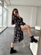 Сукня А-силуету чорна з квітковим принтом | 6505857 | фото 3