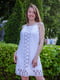 Платье А-силуэта белое с кружевом | 6506032 | фото 2