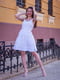 Платье А-силуэта белое с кружевом | 6506033 | фото 2
