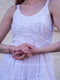 Платье А-силуэта белое с кружевом | 6506033 | фото 6