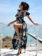 Літня максі-сукня синя в квітковий принт | 6506044 | фото 2