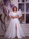 Сукня біла з трендовими рукавами-буфф | 6506051 | фото 3