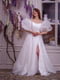 Сукня біла з трендовими рукавами-буфф | 6506051 | фото 4