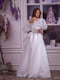 Сукня біла з трендовими рукавами-буфф | 6506051 | фото 7