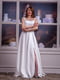 Платье-макси белое с высоким разрезом | 6506052 | фото 3