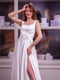 Платье-макси белое с высоким разрезом | 6506052 | фото 5