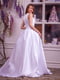 Белое свадебное платье с глубоким декольте и кружевом | 6506053 | фото 6