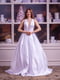 Біла весільна сукня з глибоким декольте і мереживом | 6506053 | фото 4