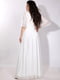 Ошатна блискуча біла сукня в підлогу | 6506061 | фото 2