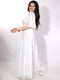Ошатна блискуча біла сукня в підлогу | 6506061 | фото 3
