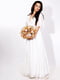 Ошатна блискуча біла сукня в підлогу | 6506061 | фото 4