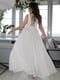Нарядное блестящее белое платье в пол | 6506062 | фото 2