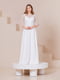 Платье в пол белое с разрезом | 6506063 | фото 5