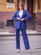 Синий классический костюм: жакет и брюки | 6506137 | фото 4