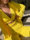 Желтый костюм: топ, рубашка и брюки | 6506139 | фото 2