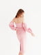 Платье-футляр розовое с рукавами-фонариками | 6506206 | фото 3