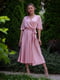 Платье-миди розовое из итальянского шелка | 6506223 | фото 4