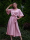 Платье-миди розовое из итальянского шелка | 6506223 | фото 7