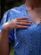 Сукня А-силуету блакитна в квітковий принт | 6506225 | фото 6