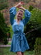 Платье шелковое голубое | 6506230 | фото 2