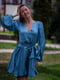 Платье шелковое голубое | 6506230 | фото 4