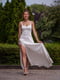 Элегантное атласное платье-макси белого цвета | 6506231 | фото 5