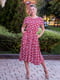 Платье А-силуэта красное в цветочный принт | 6506239 | фото 2