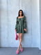 Льняное платье зеленое в цветочный принт | 6506267 | фото 2