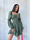 Лляна сукня зелена в квітковий принт | 6506267 | фото 3
