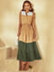 Платье-макси А-силуэта трехцветное | 6506285 | фото 2