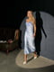 Шовкова блакитна сукня в білизняному стилі | 6506297 | фото 3