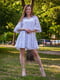 Платье белое с цветочным узором | 6506298 | фото 3