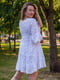 Платье белое с цветочным узором | 6506298 | фото 4
