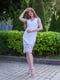 Платье белое с кружевом | 6506301 | фото 5