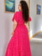 Сукня А-силуету ''на запах'' рожева в горошок | 6506309 | фото 2
