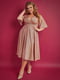 Блестящее платье золотисто-розового цвета | 6506322