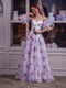Корсетна бузкова сукня в квітковий принт | 6506324 | фото 5