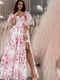 Корсетное белое платье в цветочный принт | 6506325 | фото 2