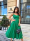 Коктейльна сукня-міді зеленого кольору | 6506326 | фото 2