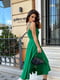 Коктейльна сукня-міді зеленого кольору | 6506326 | фото 3